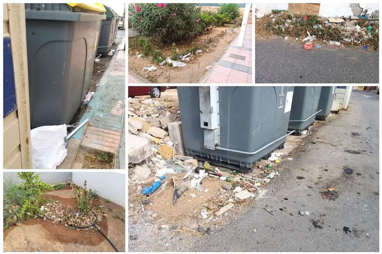 Imágenes del estado de suciedad del barrio (Foto TA)